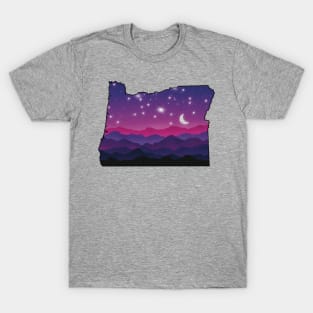 Oregon mountains at night T-Shirt